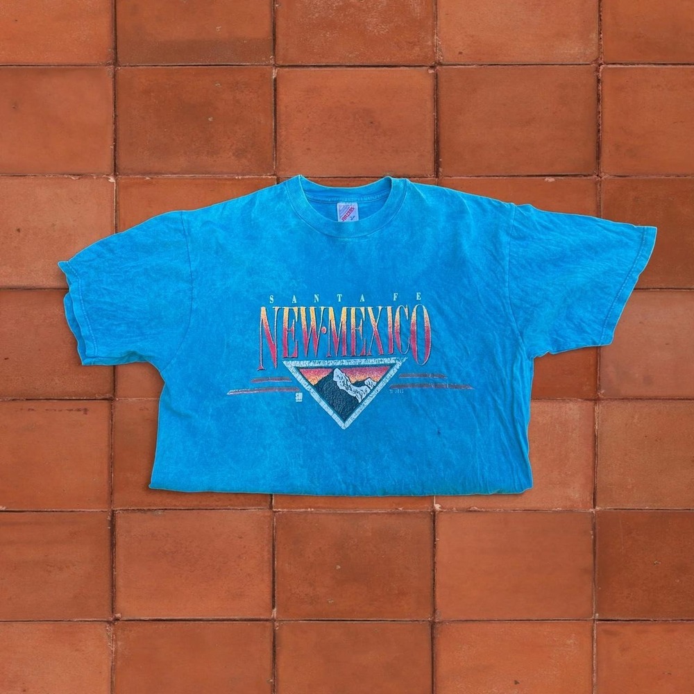 100% Cotton Preshrunk Vintage 1991 Santa Fe New Mexico Jerzees Graphic Tee